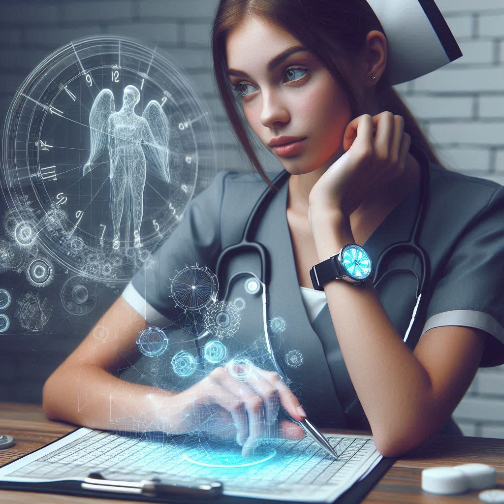 A nurse using to clock.Time Management for Nurses