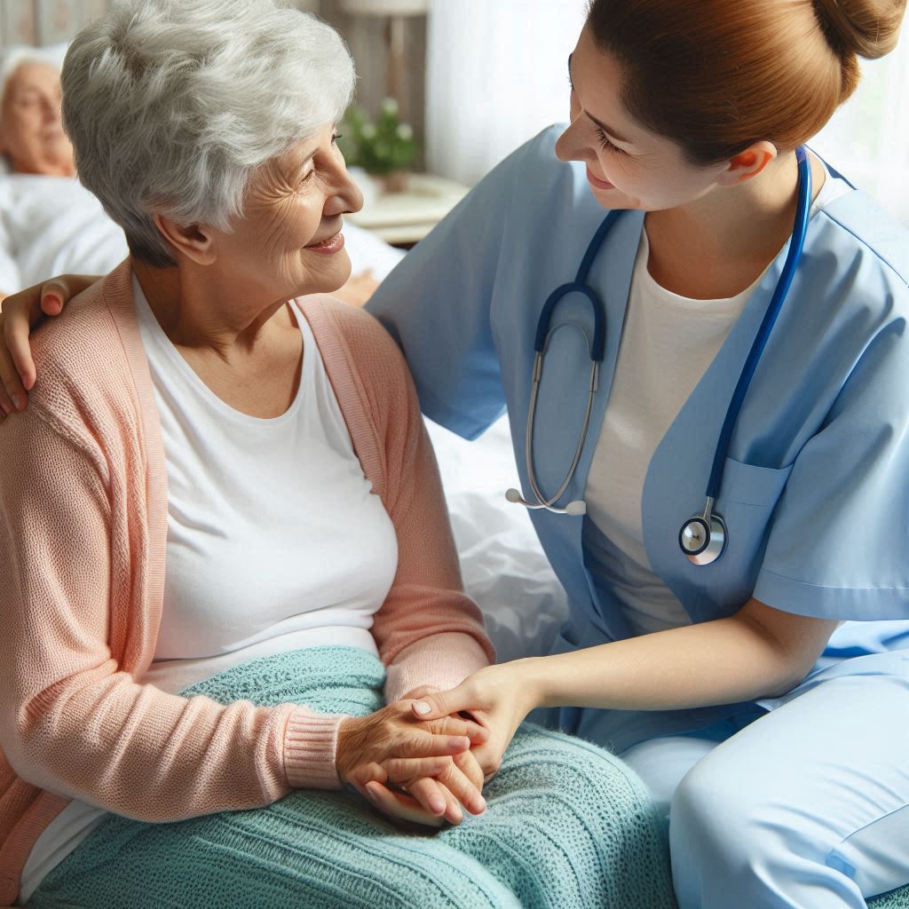 Nurse giving hope to the patient