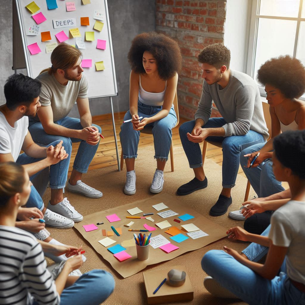 group discussion of health care givers